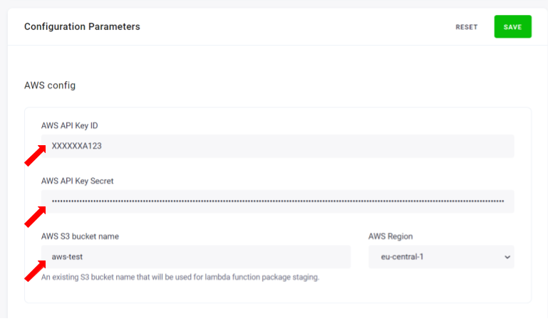 AWS configuration